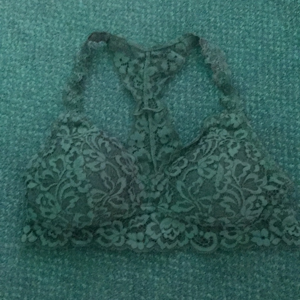 A gray bralette